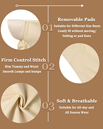 Euyzou 2Pk Womens Tummy Control Shapewear Tank Top With Built In Bra - Seamless Body Shaper Slimming Compression Tank Top - Black/White L #TOP4