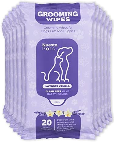 Pets Lavender Vanilla Pet Wipes (240 count wipes) or Nuesta Pets Lavender Vanilla Pet Wipes 20 ct. pkg ( Set of 12) image 2