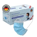 OPTIMALER SCHUTZ: Bakterielle Filterleistung (BFE) von >99,9%, getestet von deutschen Laboren. Die OP-Masken werden einzeln mit UV-Licht behandelt und desinfiziert.