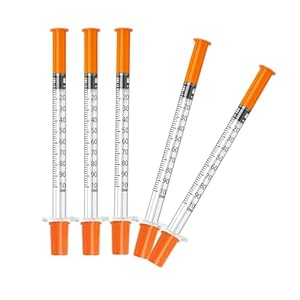 31G U-100 1ml/cc 5/16″(8mm) Syringes, Individually Wrapped, Box of 100