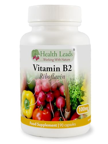 Vitamin B2 100mg x 90 Capsules, Magnesium Stearate Free & No Nasty Additives, No-GMO, Vegan, Riboflavin Helps with Tiredness and Fatigue, Supports Energy Levels, Made in Wales