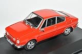 Fahrzeug ist ca 10 cm lang Abrex Skoda 110R Coupe Rosehip Rot 707BD 1/43 Modell Auto mit individiuellem Wunschkennzeichen