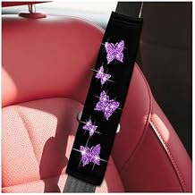 2PCS Car Seat Belt Covers, Polyester Fiber Vehicle Seatbelt Cushion Pad Protector, Automotive Safe Strap Cover Pad Help Protect Neck and Shoulder, Universal for SUV, Truck, RVPurple