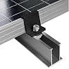 Kit Support Panneau Solaire Aluminium | Pour 1-4 Panneaux | Montage Toit Plat/Incliné | Rails + Pinces | Résistant Corrosion