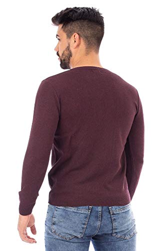 Suéter masculino gola v de malha Sumaré 10429 - Bordô - P