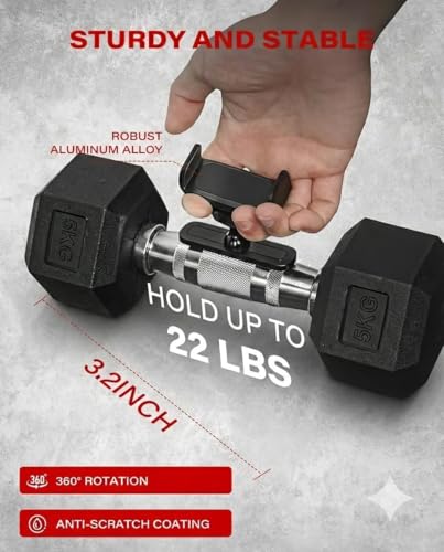 Image of REWOP Multipurpose Magnetic Mobile Phone Holder for Gym, Office, Kitchen for Influencers Accessories Compatible with All Smartphones (Clamp)