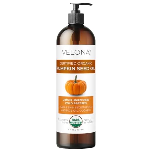 velona Pumpkin Seed Oil USDA Certified Organic - 8 fl oz | 100% Pure and Natural Carrier Oil | Unrefined, Cold Pressed