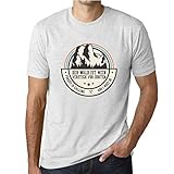Herren Grafik T-Shirt Der Wald Ist Mein Versteck Vor Idioten Öko-Verantwortlich Vintage Jahrgang Kurzarm Lustige Druck Geburtstag Geschenk Mann Altweiß XXL