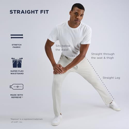 Haggar Men's Life Khaki Straight Fit Flat Front Flex Pant2