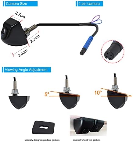 PARKVISION Reversing Camera,Super Wide Viewing Angle with Excellent Night Vision Metal Housing Reverse Camera,Parking Line Optional Parking Camera,Color Black[SW-115W]