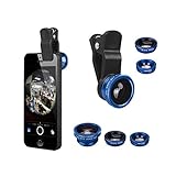 Azul LightHome 3 in 1 180 Degree Fish Eye Lens + Wide Angle + Micro Lens Kit for iPhone 4 4S 4G 5 5G 5S 5C 6 Plus iPad 1 2 3 4 5 Samsung GALAXY S2 I9100 S3 I9300 S4 I9500 Note I9220 Note2 N7100 Note3 S3 S4 S5 mini i8190 S7562 HTC LG-Blue by LightHome