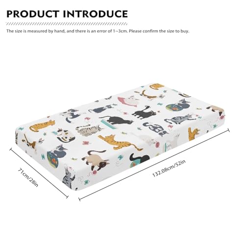 Image of Different Cats Poses Baby Crib Sheets Fitted Crib Sheets Kid Crib Fitted Sheets Crib Cover Single Pack 28 inchx52 inch for Boys Girls