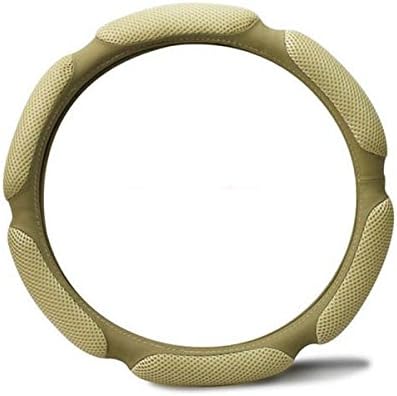 Rayauto Steering Wheel Cover -Odorless, Cooler Hands in Summer, Warmer Hands in Winter (Beige)