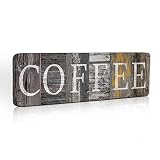 Rustic Coffee Sign Farmhouse Kitchen Decor Sign Printed Wall Hanging Coffee Bar Plaque for Home Offi