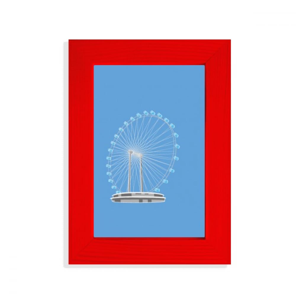 Cadre photo rouge de Singapour pour revivre la magie de la Grande Roue en style Art Déco