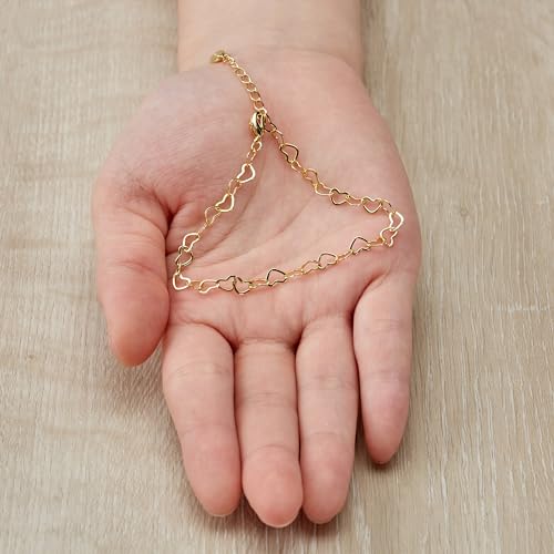 Philip Jones Gold Plated Heart Link Bracelet - Image 5