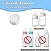 UWSTE 8Pack Baby Bottle Caps Compatible with Evenflo Wide Neck Baby Bottle, Travel and Storage Bottle Lids Replacement, Soft & Safe Bottle Lid (Only Evenflo Wide Neck Baby Bottle)