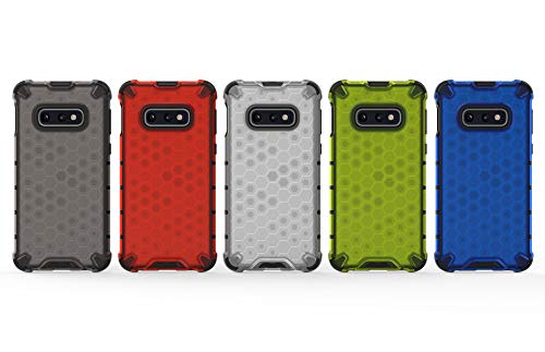 Image of Glasgow | for Samsung Galaxy S10e Honeycomb Pattern Back Case Cover for Samsung Galaxy S10e with 4 Bumper Corners and Military Grade Protection - Transparent