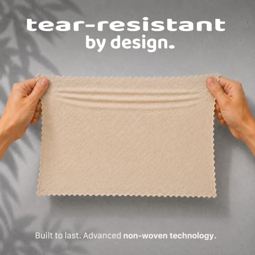 Image of Reusable Kitchen Towel 20 Sheets | India's 1st Ever 150 GSM Natural Loofah Fiber | Unbleached Reusable Kitchen Towels | Washable 2000+ Times | Kitchen Roll Alternative | Super Absorbent