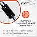 PoE Texas DC-Powered PoE+ (30 watt) Gigabit Inline Injector Converts 12-60V in to 50 Volt IEEE 802.3at PoE+ Out - Variable DC PoE Injector for Solar & Battery Powered Installations, WiFi & More