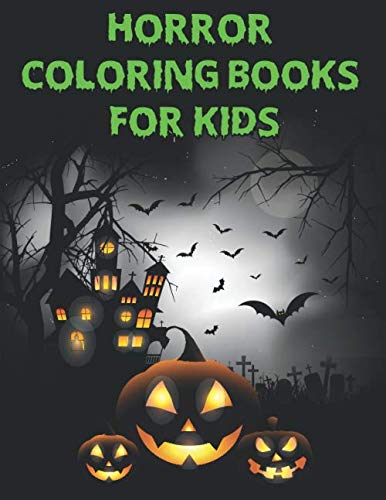 Horror coloring books for kids: : Halloween coloring books for children and teens | scary coloring books for kids ages 4-8 with cats and witches - Halloween gift for Kids and toddlers