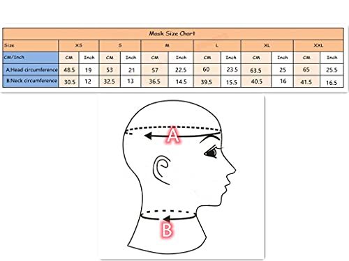 Full Cover Latex Hood Rubber Mask With Red Gag Eyes Open Mesh Hole Club Wear Cosplay Halloween (M) #TOP5