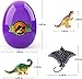Easter Eggs, 24 PCs Plastic Easter Eggs Filled with Dinosaurs & Marine Animal Toys, Theefun Surprise Eggs for Easter Hunt, Basket Stuffers Fillers, Classroom Prize Supplies and Party Favor