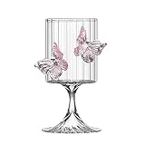 Zouzmin taças de vinho borboleta rosa com borboletas 3d coquete
