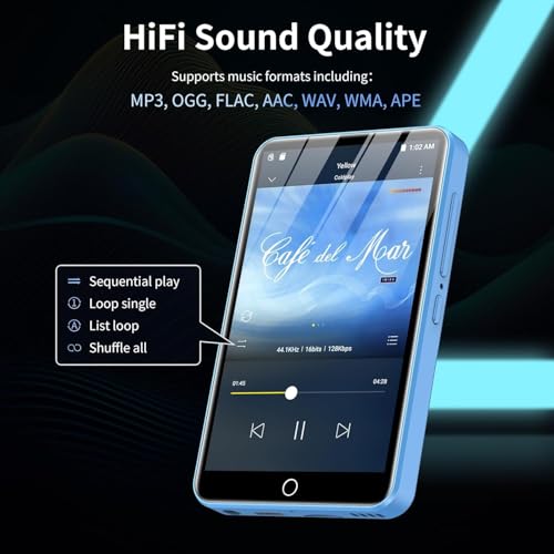 Image of MP3 Player with Bluetooth and WiFi, ZAQE 80GB Storage & Android OS, 4 inch Touch Screen, FM Radio, Kids MP3 & MP4 Player with Spotify Google Play Store, Portable Media Player (Black)