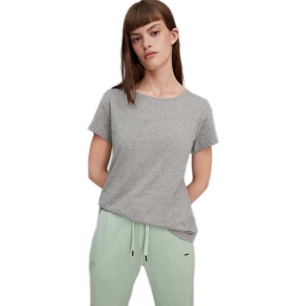 O'Neill Women's Essential Roundneck Shortsleeve T-Shirt, Casual Logo Rundhalsshirt, Silver Melee, XL