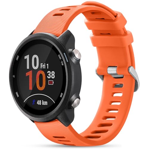 Image of GEAK Compatible with Garmin Forerunner 245 /645 /55 Watch Band /645 /245 Music Band, 20mm Sport Watch Band Compatible with Garmin Vivoactive 6 5 3 /Venu /Venu SQ,Soft Strap for Galaxy Watch 7 /6 /5 /4
