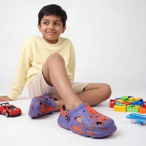 Image of YOHO Splash Multi Color Clogs for Kids, Boys & Girls | Waterproof Monsoon Footwear & Rainy Sandals | Adjustable Strap