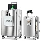 [Tanoka] スーツケース 機内持ち込み アルミ フレーム キャリーケース タイプ 耐衝撃 ストッパー付き 大容量 360度回転 キャスター キャリーバッグ USBポート TSAロック搭載 カップホルダー付き 隠しフック機能 静音ダブルキャスター 多機能 キャリー ケース 便利グッズ 出張 ビジネス 旅行 S M L 大型