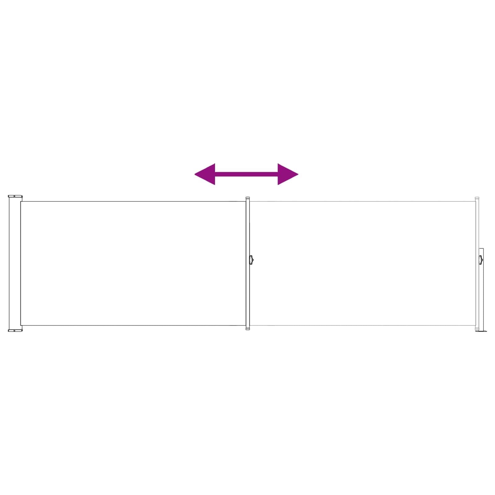 Markiza boczna, wysuwana, beżowa, 300 x 120 cm, poliestrowa markiza zewnętrzna, na patio, do ogrodu i tarasu, automatyczny mechanizm wysuwany, 100% poliester z powłoką