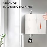 KIHOGEM Magnetic Paper Towel Holder, One Hand Operable Paper Towel Holder Wall Mount with Strong Magnetic Backing and Self-Adhesive for Kitchen Refrigerator RVs Grill Garage（Silver） - Image 2