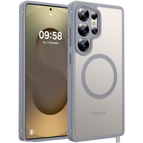 Image of TOCOL Magnetic for Samsung Galaxy S25 Ultra Case, Upgraded Full Camera Protection, Compatible with Magsafe, Drop Protection Slime Clear Back Cover for Samsung Galaxy S25 Ultra 6.9-Inch (Gray)
