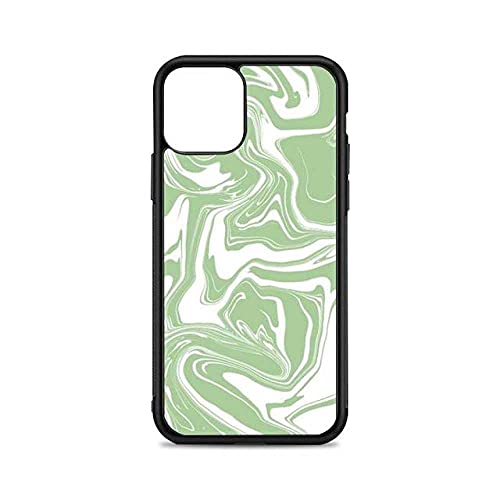 Coque rigide verte iPhone 13 Max antichoc motif abstrait HUILUN