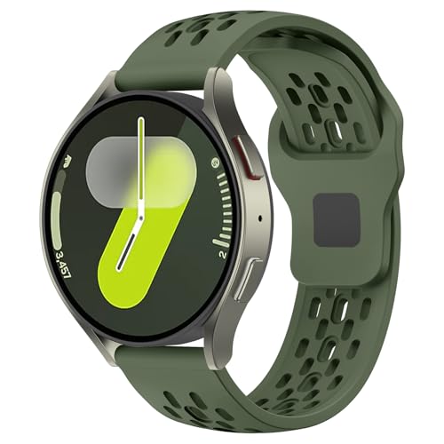 Image of Breathable Bands Compatible with Samsung Galaxy Watch 7 /6 /5 /4 Band 40mm 44mm /Galaxy Watch 6 /4 Classic 47mm 43mm 46mm 42mm /Watch 5 pro 45mm, 20mm Silicone Sport Replacement Strap