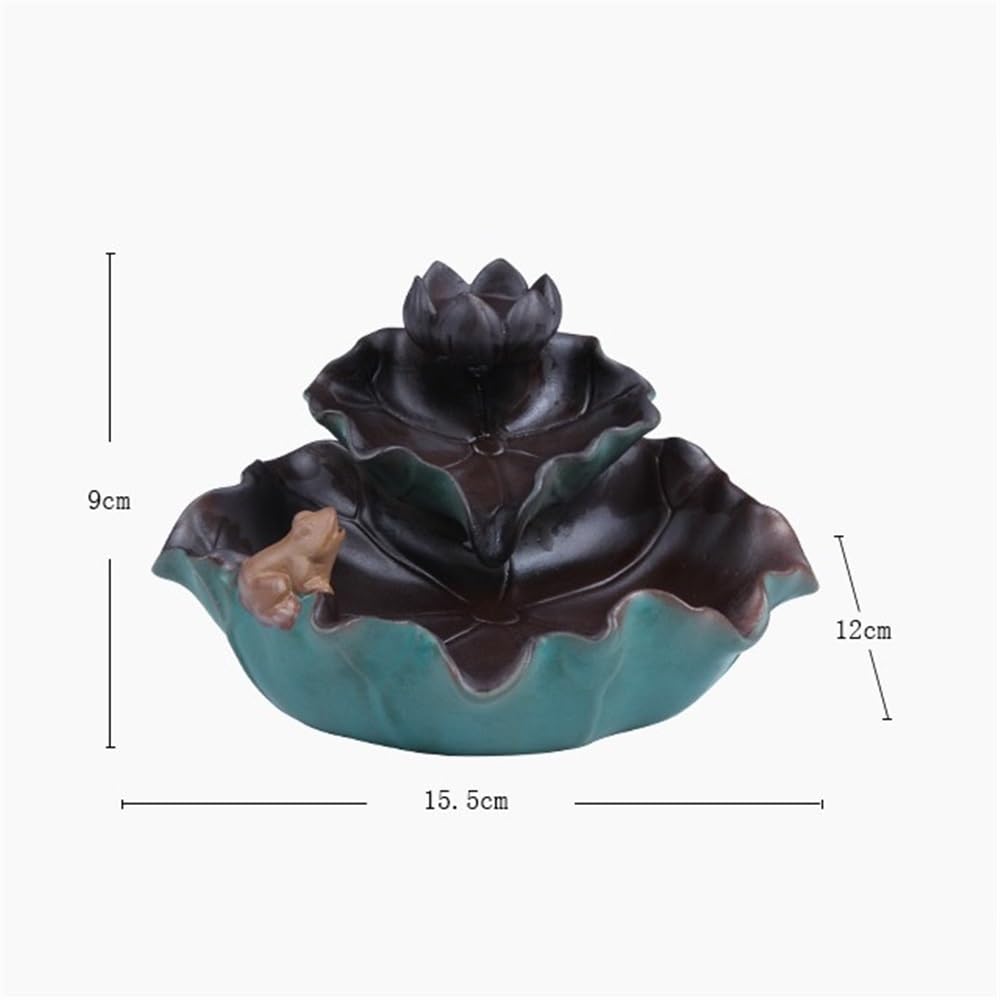 Elegante Bruciatore di incenso creativo in ceramica for interni, a flusso inverso, ornamento for meditazione, yoga, spa, arredamento Bruciatore di incenso