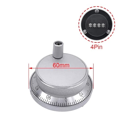 Encodeur rotatif 5V 100 impulsions volant manuel 60mm CNC 4 broches