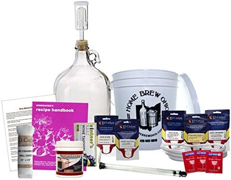Home Brew Ohio Upgraded 1 Gallon Wine From Fruit Kit - Includes Mini Auto-Siphon