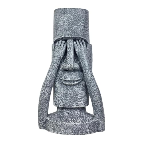 Figures De Jardin Pour L'extérieur - Planteur En Résine Synthétique Avec Un Visage Humain, Pot De En Forme De Tête | Casserole Succulente Avec Tête, Décor Rustique Pour La Cuisine Et Le Salon