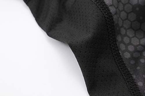 Audoc Compression Shirt Men 3 Pack Long Sleeve Base Layer Workout Mock Neck Shirts 4-Way Stretch Moisture-Wicking Tops4