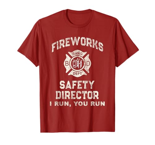 Funny Fireworks Safety Director Pyro Boom Squad Graduation T-Shirt