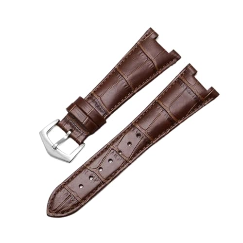 [���X] �p�e�b�N �t�B���b�v 5711 5712G �m�[�`���X �E�H�b�`�Ή����U�[�E�H�b�`�o���h �����Y ���f�B�[�X ���^ �ʌ^ ���a �E�H�b�`�X�g���b�v 25-12mm(Brown-silver)