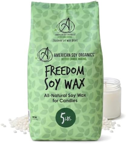 American Soy Organics Freedom Soy Wax Beads, All-Natural Candle W...