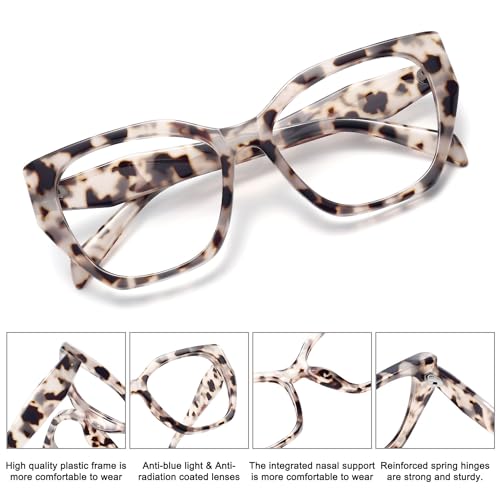 Image of MEETSUN Blue Light Blocking Glasses for Women Trendy Cat Eye Frame