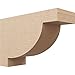 Ekena Millwork 6"W x 18"D x 12"H Series 3 Classic Alpine Rough Cedar Woodgrain TimberThane Corbel, Primed Tan