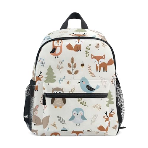 Sac à dos enfant hibou et renard 30,5 cm pour la maternelle