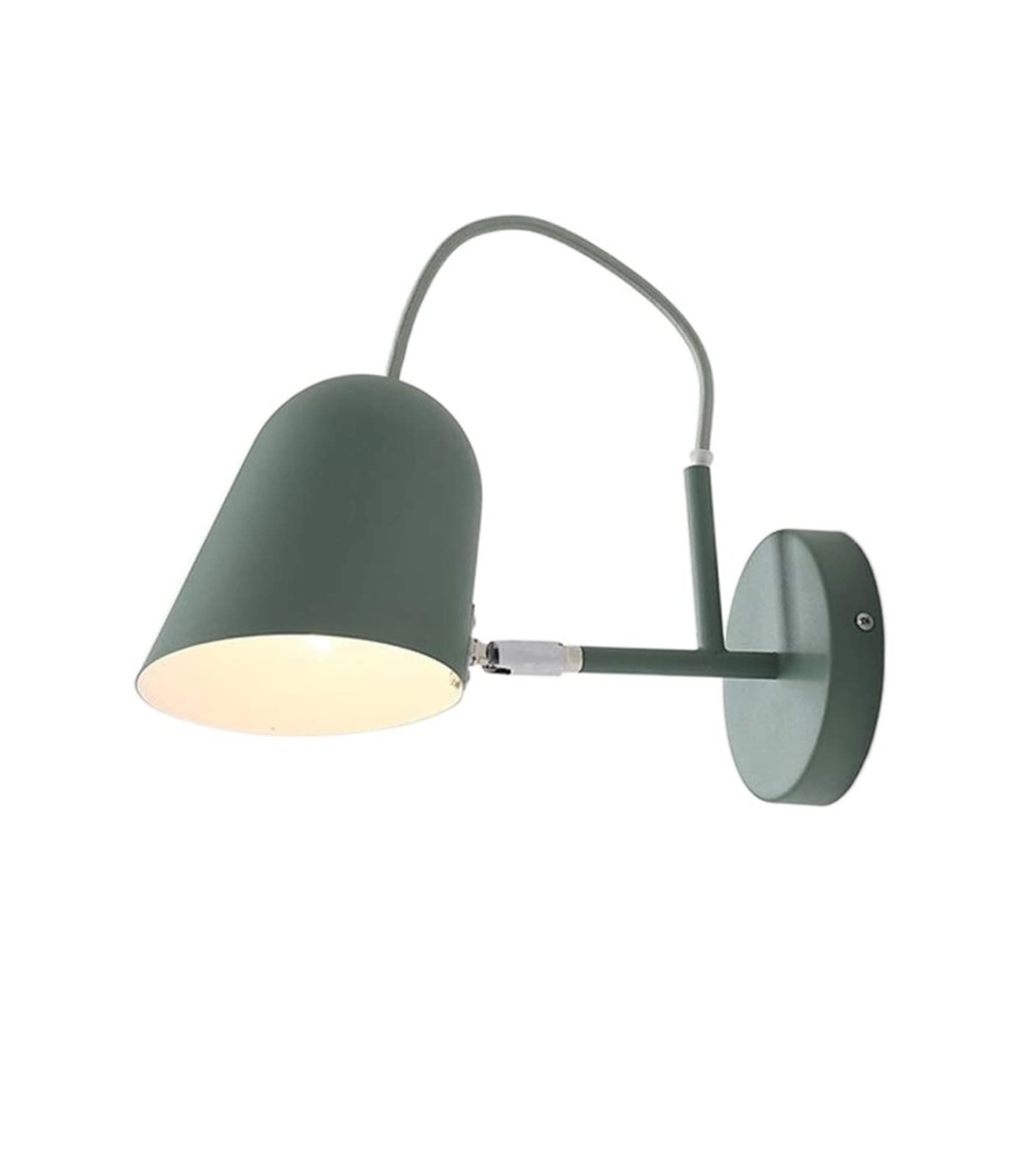 OZBMA Wall Mounted Light Nordic Macaron Simple Creative Iron Art Bedroom Bedside Lamp Aisle Decorative Sconce Adjustable Lighting Fixture for Living Room Cafe Clothing Store E27 Edison (Green)